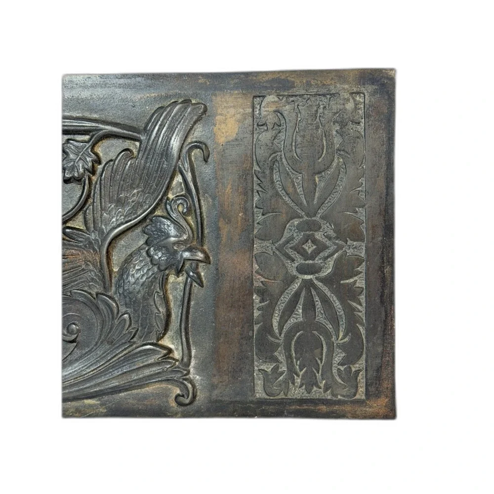 Antique Decorative Relief Panel Continental Neoclassical Cherub Music Bronze